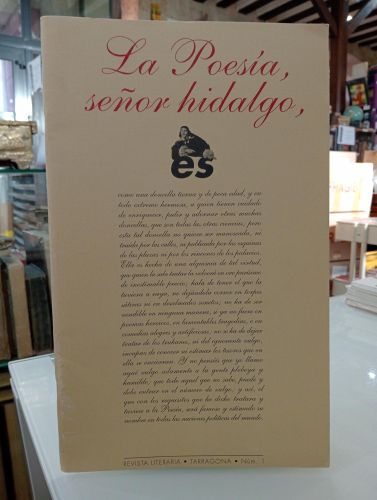 Portada del libro de La poesía, señor hidalgo. Revista Literaria Cuatrimestral. Nº1