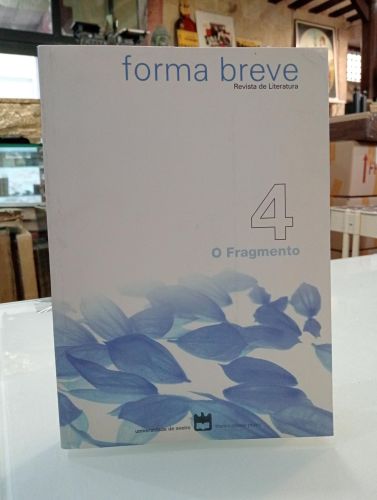 Portada del libro de Forma breve. Revista de literatura Nº4. O fragmento