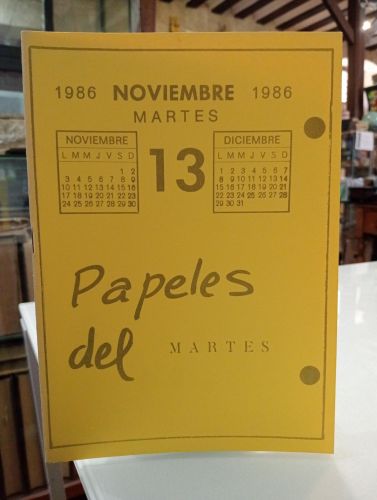 Portada del libro de Papeles del martes, Revista de poesía Nª13