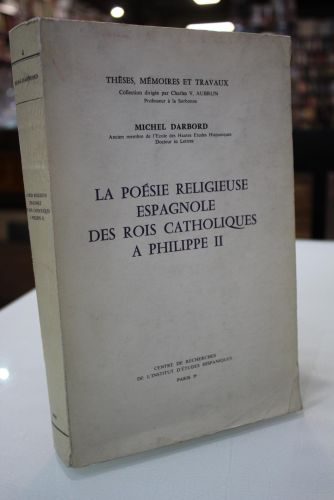 Portada del libro de La poésie religieuse espagnole des Rois Catholiques a Philippe II.