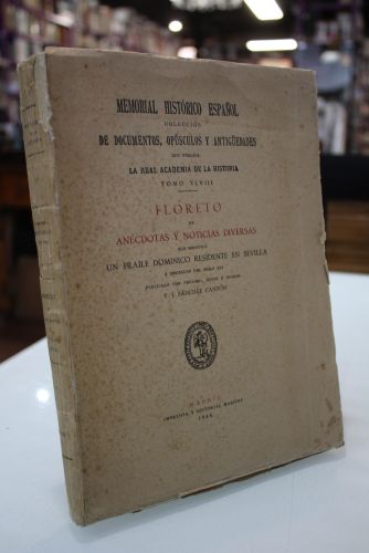 Portada del libro de Floreto de anécdotas y noticias diversas que recopiló un fraile dominico residente en Sevilla.