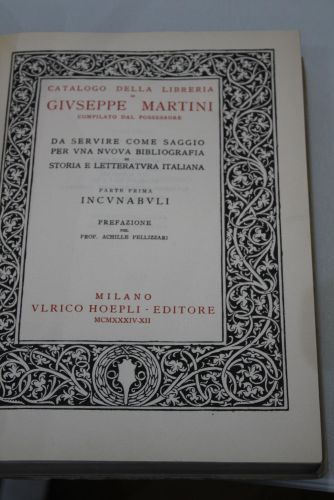 Portada del libro de Da servire come saggio per una nuova bibliografia di storia e letteratura italiana. Parte prima. Incunabuli.