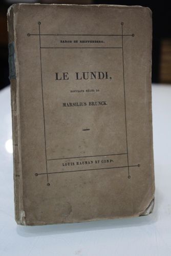 Portada del libro de 1835.- Le Lundi. Nouveaux Récits.