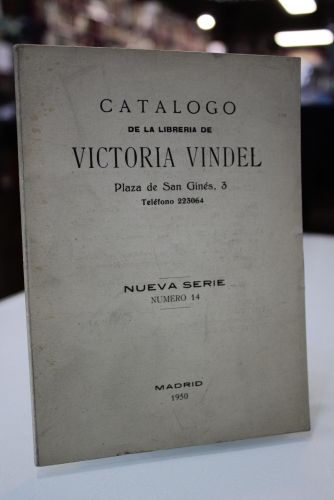 Catálogo de la librería de Victoria Vindel.