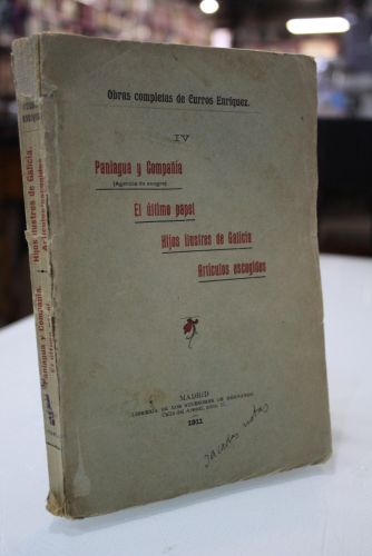 Portada del libro de 1911.- Paniagua y Compañía(Agencia de sangre). El último papel. Hijos ilustres de Galicia. Artículos...