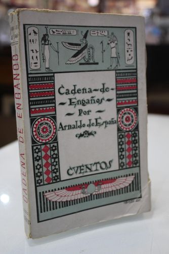 Portada del libro de 1930.- Cadena de Engaños (Cuentos).