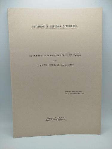 Portada del libro de La poesía de D. Ramón Pérez de Ayala [Dedicado]
