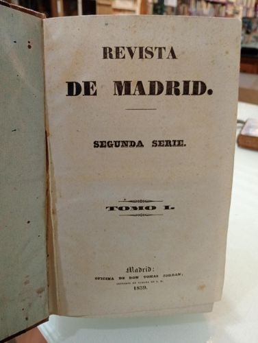 Portada del libro de Revista de Madrid. Segunda serie. Tomo I