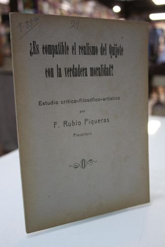 Portada del libro de ¿Es compatible el realismo de Quijote con la verdadera moralidad?. Estudio crítico-filosófico-artístico.