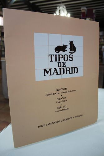 Tipos de Madrid.- Doce láminas de grabados y dibujos.
