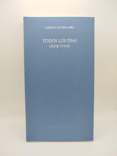 Portada del libro de Todos los días (Acta lírica)