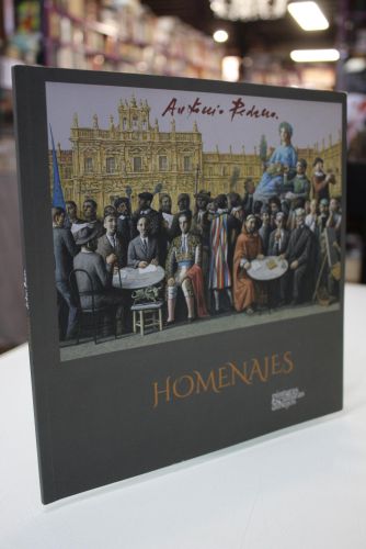 Portada del libro de Antonio Pedrero. Homenajes. Pinturas, esculturas, dibujos.