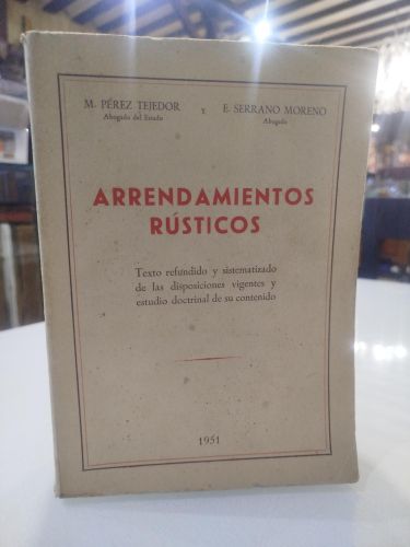Portada del libro de Arrendamientos Rústicos