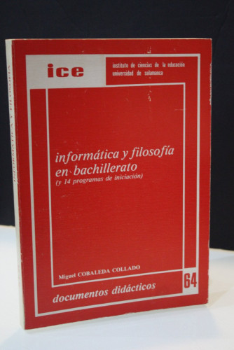 Portada del libro de Informática y filosofía en bachillerato (y catorce programas de iniciación)