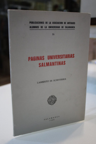 Portada del libro de Páginas universitarias salmantinas