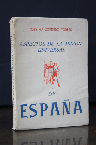 Portada del libro de Aspectos de la misión universal de España. Doctrina internacional y colonial española