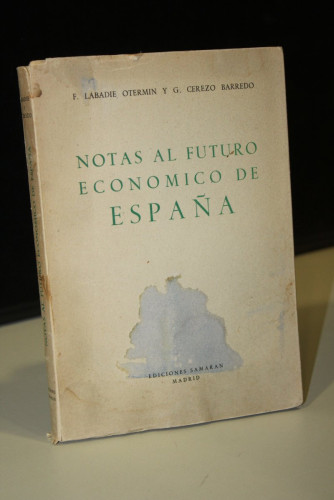 Portada del libro de Notas al futuro económico de España