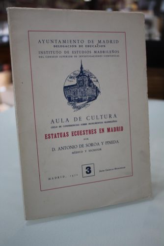 Portada del libro de Estatuas Ecuestres en Madrid