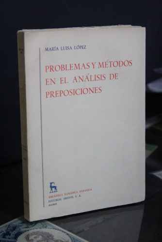 Portada del libro de Problemas y métodos en el análisis de preposiciones