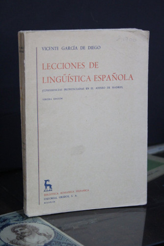 Portada del libro de Lecciones de lingüística española (Conferencias pronunciadas en el Ateneo de Madrid)