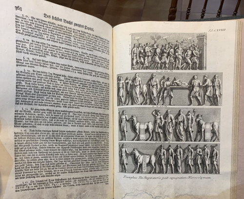 Portada del libro de Antiquitates Graecae et romanae a celeberrimo P. Montfauconio olim collectae et nunc in compendium redactae...