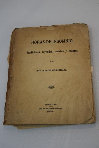 Portada del libro de Horas de insomnio. Tradiciones, leyendas, novelas y cuentos.