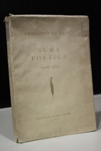 Portada del libro de Suma Poética 1908-1924