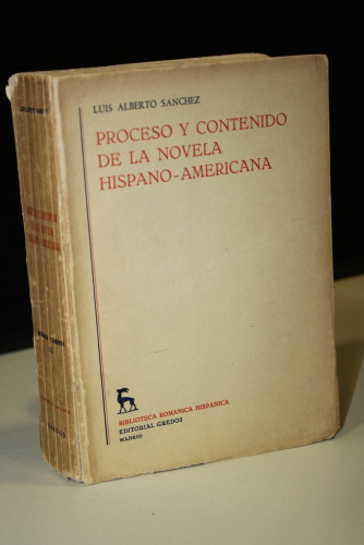 Portada del libro de Proceso y contenido de la novela hispano-americana