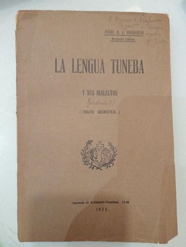 La lengua tuneba y sus dialectos. (Ensayo gramatical).