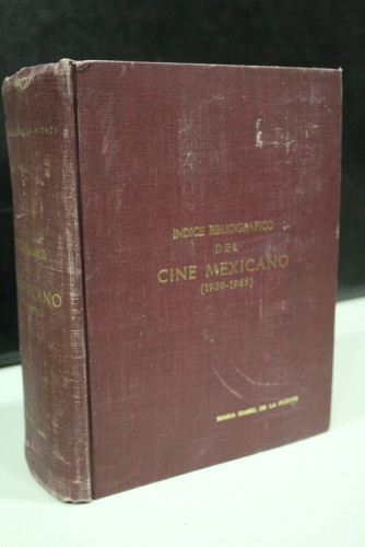 Portada del libro de Índice bibliográfico del Cine Mexicano (1930-1965)