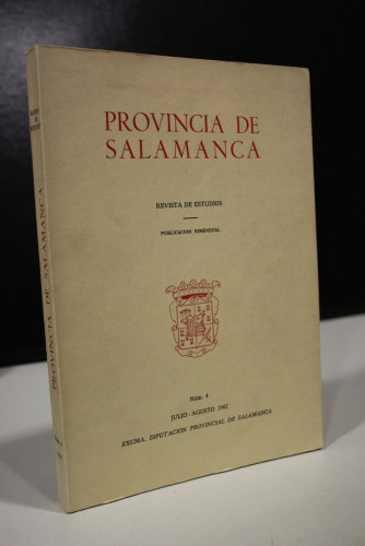 Portada del libro de Provincia de Salamanca, Revista de Estudios. Núm 4. Julio-Agosto 1982.