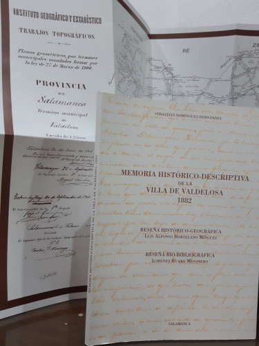 Portada del libro de Memoria Histórico-Descriptiva de la Villa de Valdelosa 1882