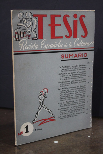 Portada del libro de Tesis. Revista Española de la Cultura. N.º 1.