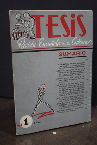 Portada del libro de Tesis. Revista Española de la Cultura. N.º 1.