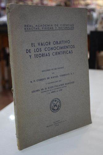 Portada del libro de El Valor objetivo de los conocimientos y Teorías Científicas.