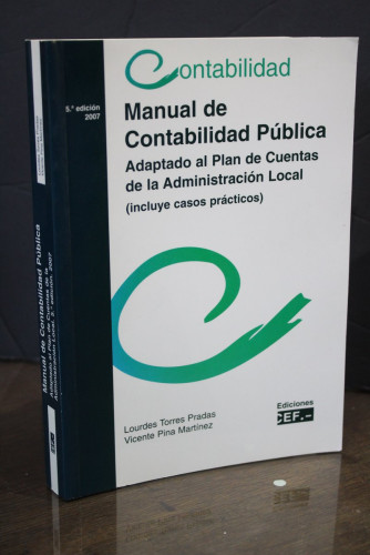 Portada del libro de Manual de Contablidad Pública. Adaptado al Plan de Cuentas de la Administración Local. (incluye casos...