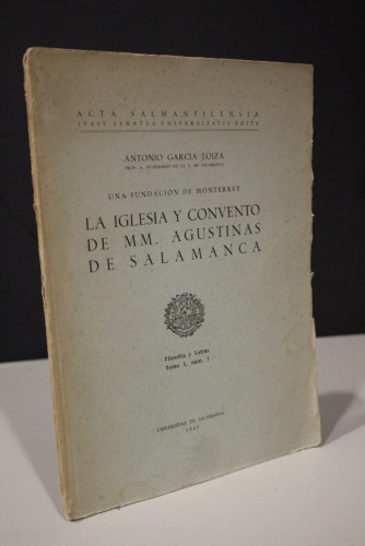 Portada del libro de La iglesia y convento de MM. Agustinas de Salamanca