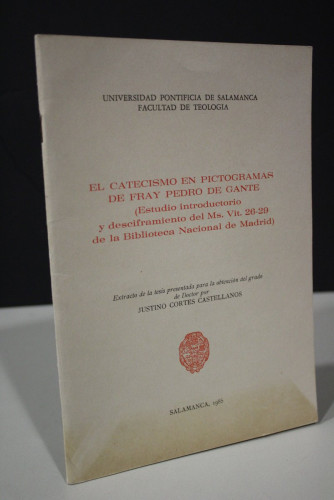 Portada del libro de El catecismo en pictogramas de Fray Pedro de Gante (Estudio introductorio y desciframiento del Ms. Vit....