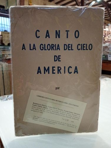 Portada del libro de Canto a la gloria del cielo de América [Dedicado]