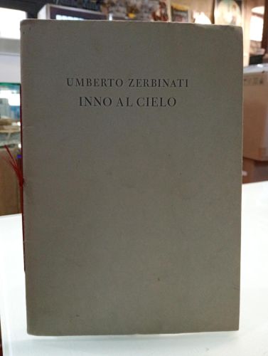 Portada del libro de Inno al cielo (Primera edición. Umberto Zerbinati. 1929)