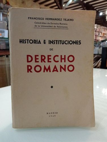 Portada del libro de Historia e Instituciones de Derecho Romano