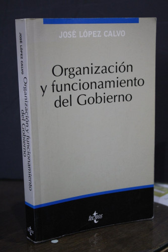 Portada del libro de Organización y funcionamiento del Gobierno