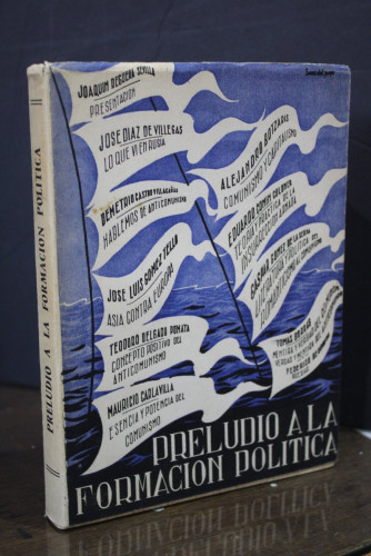 Portada del libro de Preludio a la formación política. Ciclo de conferencias pronunciadas en el hogar del camarada de Santander....